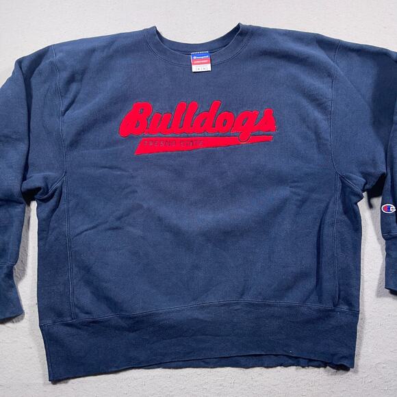 Vintage Fresno State‎ Bulldogs Champion Football Crewneck Sweatshirt Men XL Blue - Picture 2 of 9